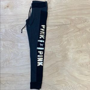 PINK sequined legging joggers